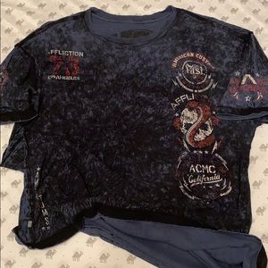 Affliction American Customs Tee, reversible.